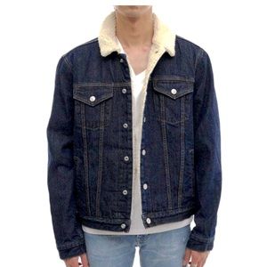 GAP denim Sherpa lined trucker jacket